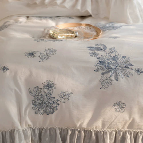 Lace Floral Fragrance Bedding Set