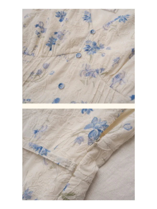 Blue Blossom Vintage Lace Dress