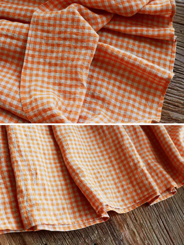 Sun-Kissed Spring Checkered Dress