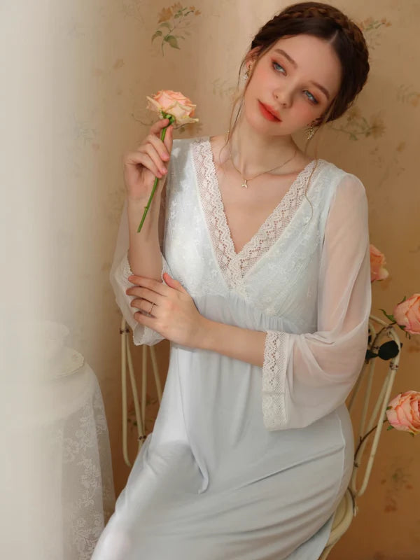 Whispering Rose Lace Nightgown