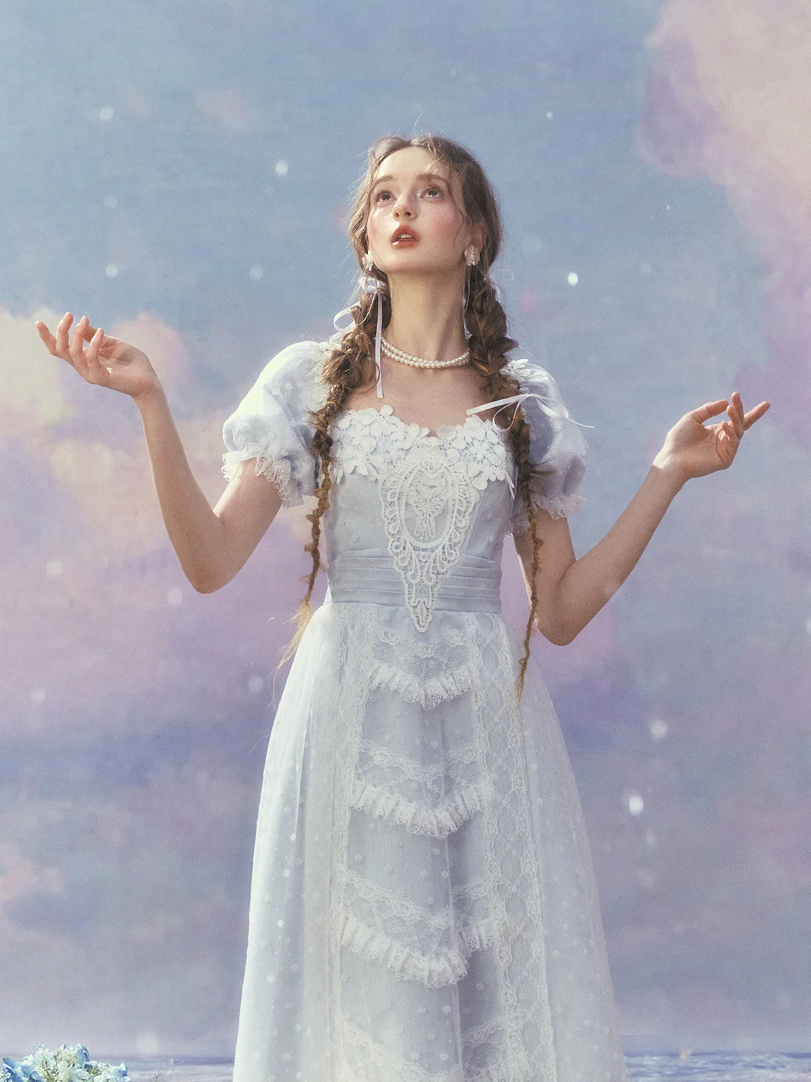 Ethereal Princess Vintage Lace Dream Dress
