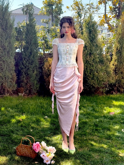 Floral Garden Lace Corset Top