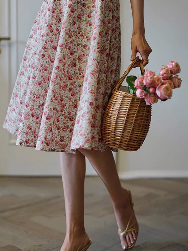 Blossoming Rose Garden Midi Dress