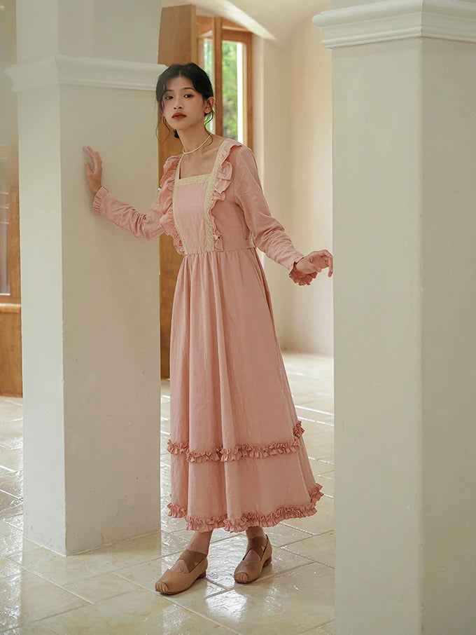 Lily's Romantic Retro Pink Dress