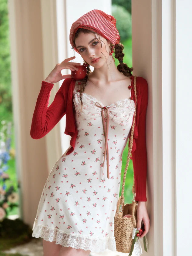 Rosebud Lace Garden Mini Dress