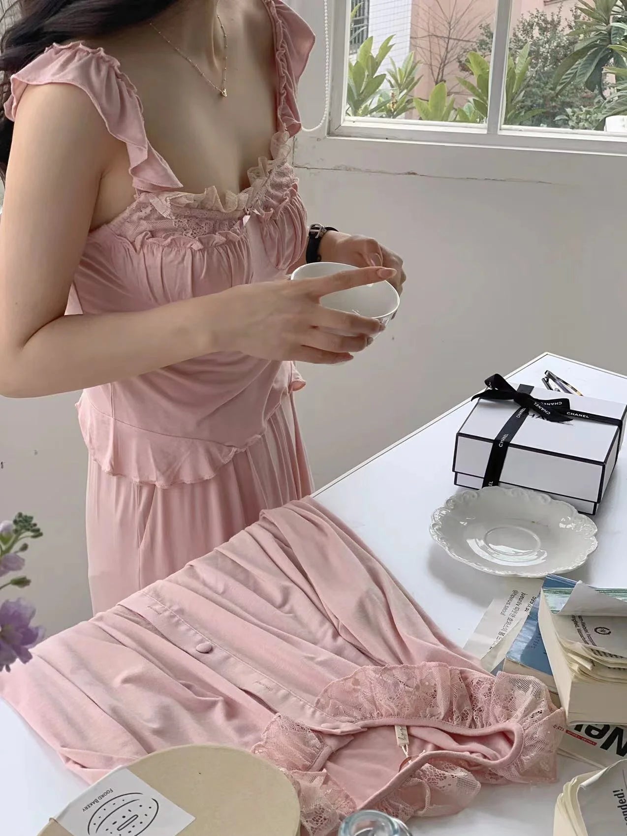 Blush Serenity 3-Piece Loungewear Set