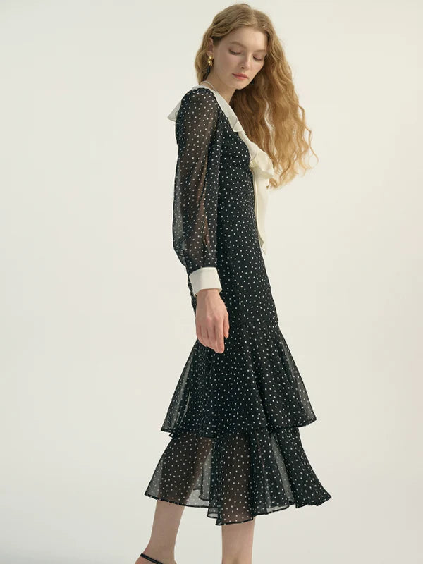 Stellar Romance French Polka Dress