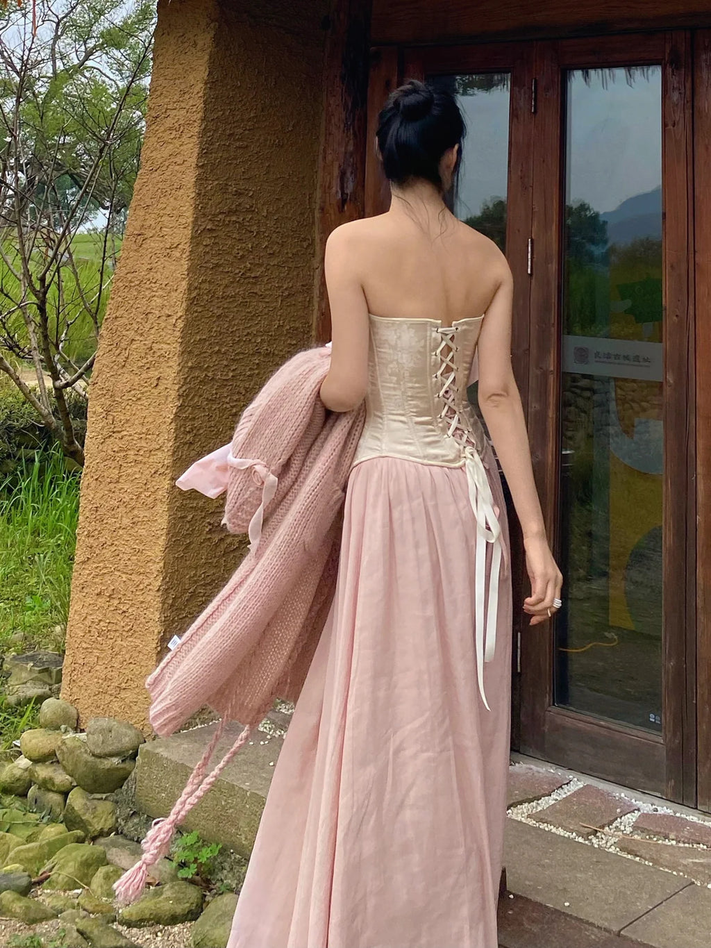 Rose Blossom Herringbone Corset