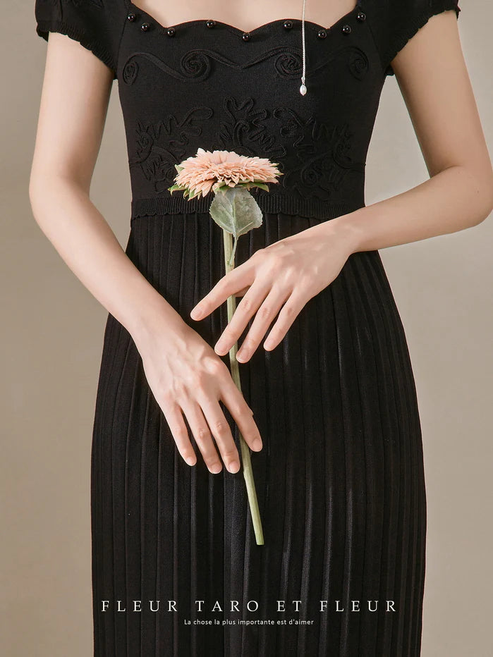 Vintage Elegance Black Dress