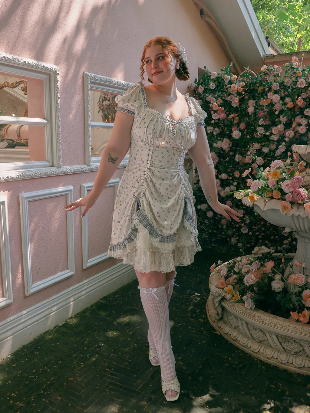 Ethereal Lace Coquette Dress