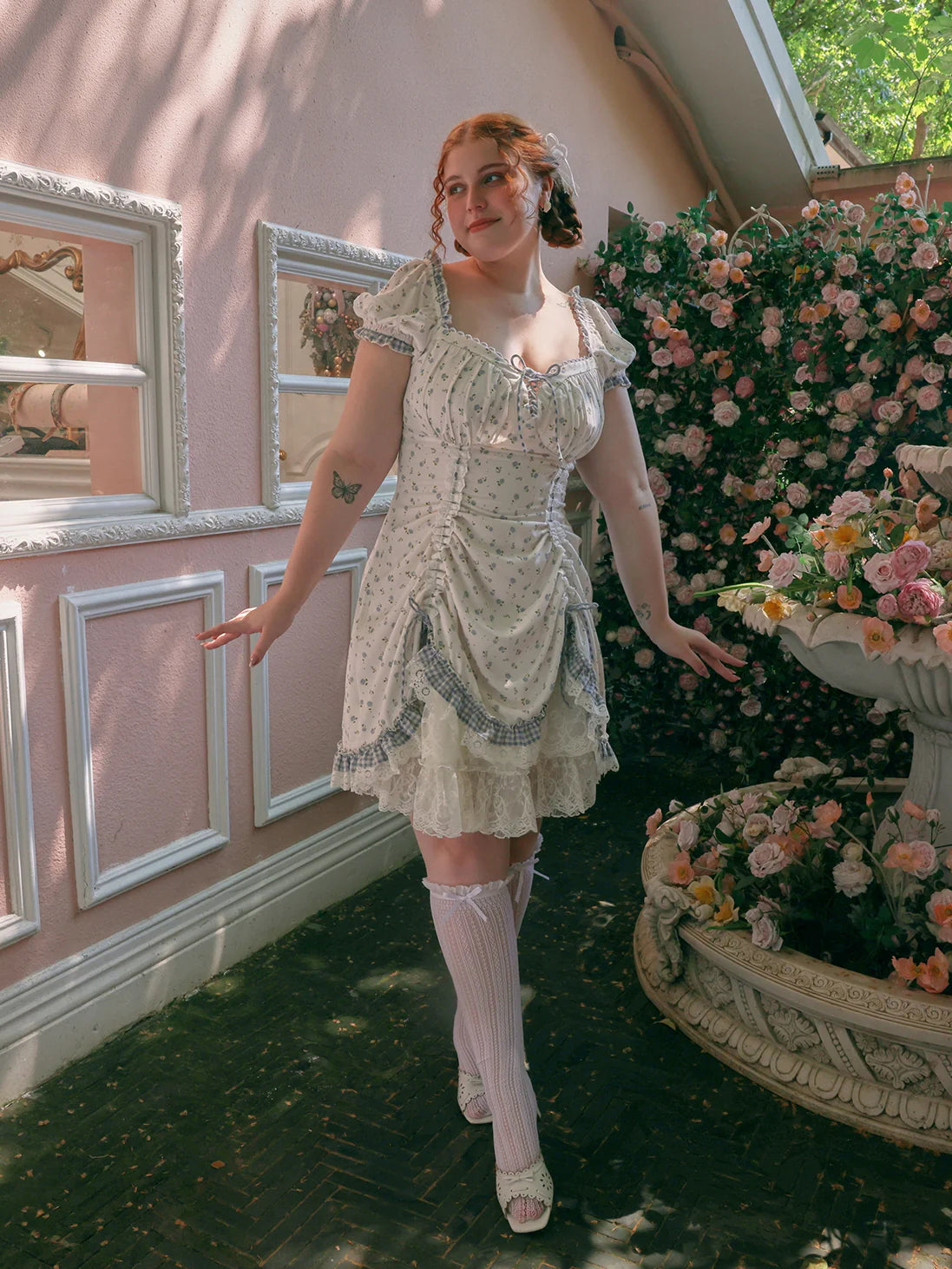 Ethereal Lace Coquette Dress