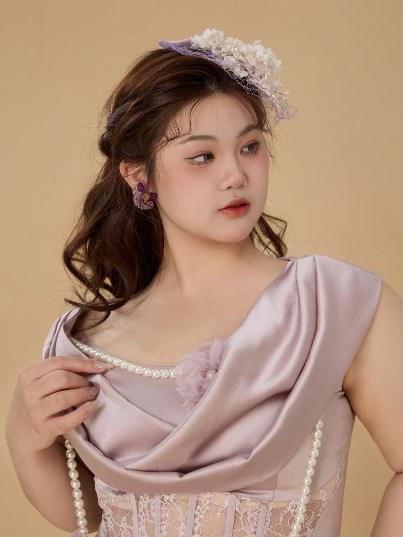 Blush Pearl Drape Gown