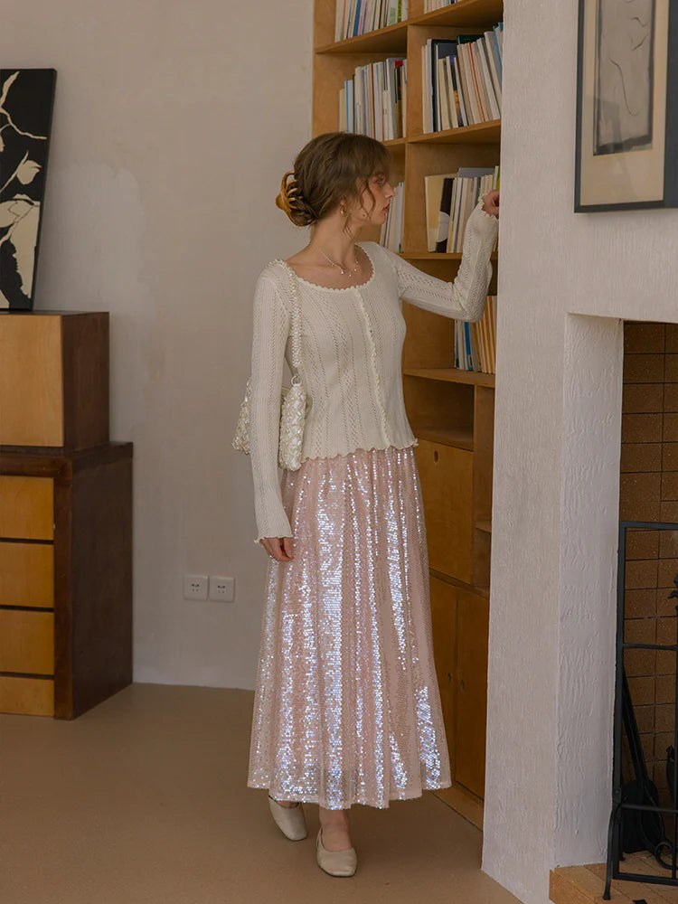 Moonlit Sparkle Sequin Tulle Skirt