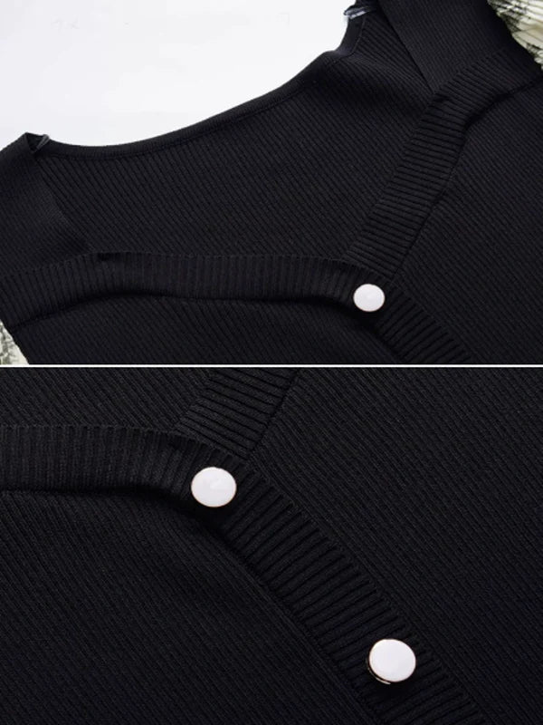 Vintage Blooms in Noir Dress