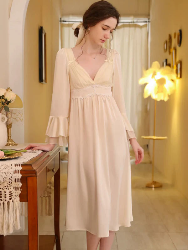 Sunlit Petal Ribbon Gown