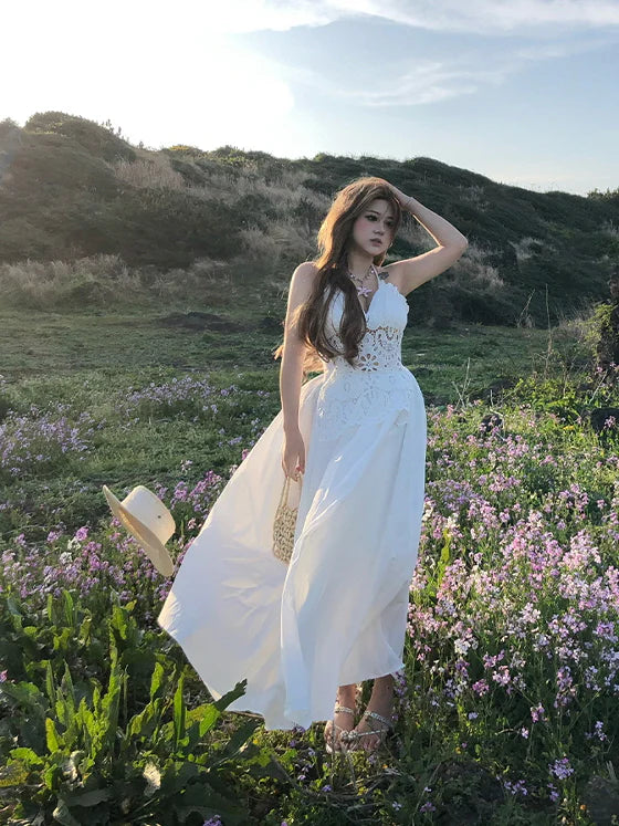 Sunlit Meadow Eyelet Lace Dress