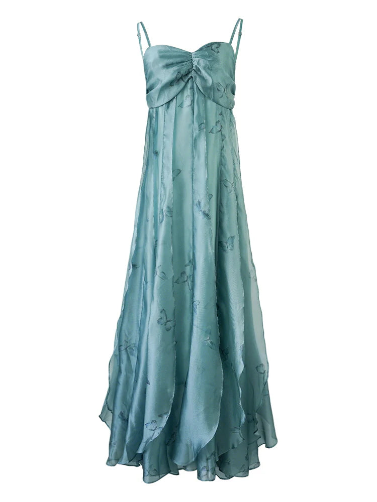 Butterfly Whisper Aqua Dress
