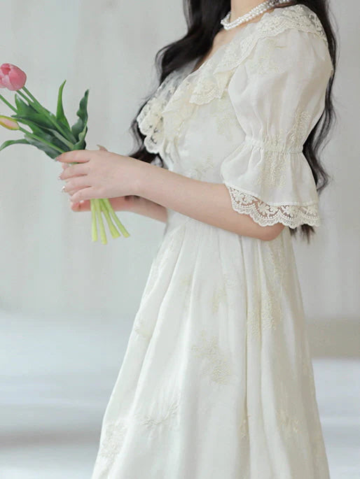 Whispers of Elegance Tencel Lace Dress