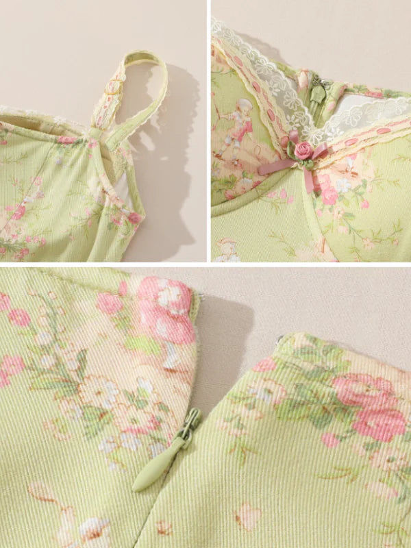 Floral Fantasy Sleeveless Dress