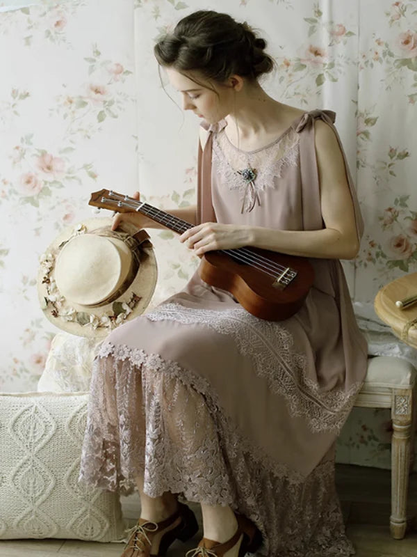 Serene Blossom Vintage Dress