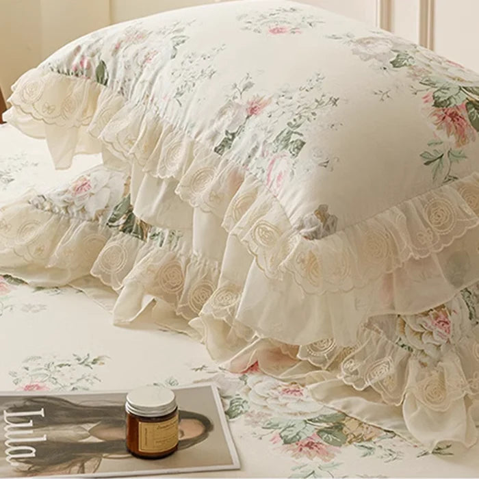 Floral Princess Cotton Frill Bedding Set