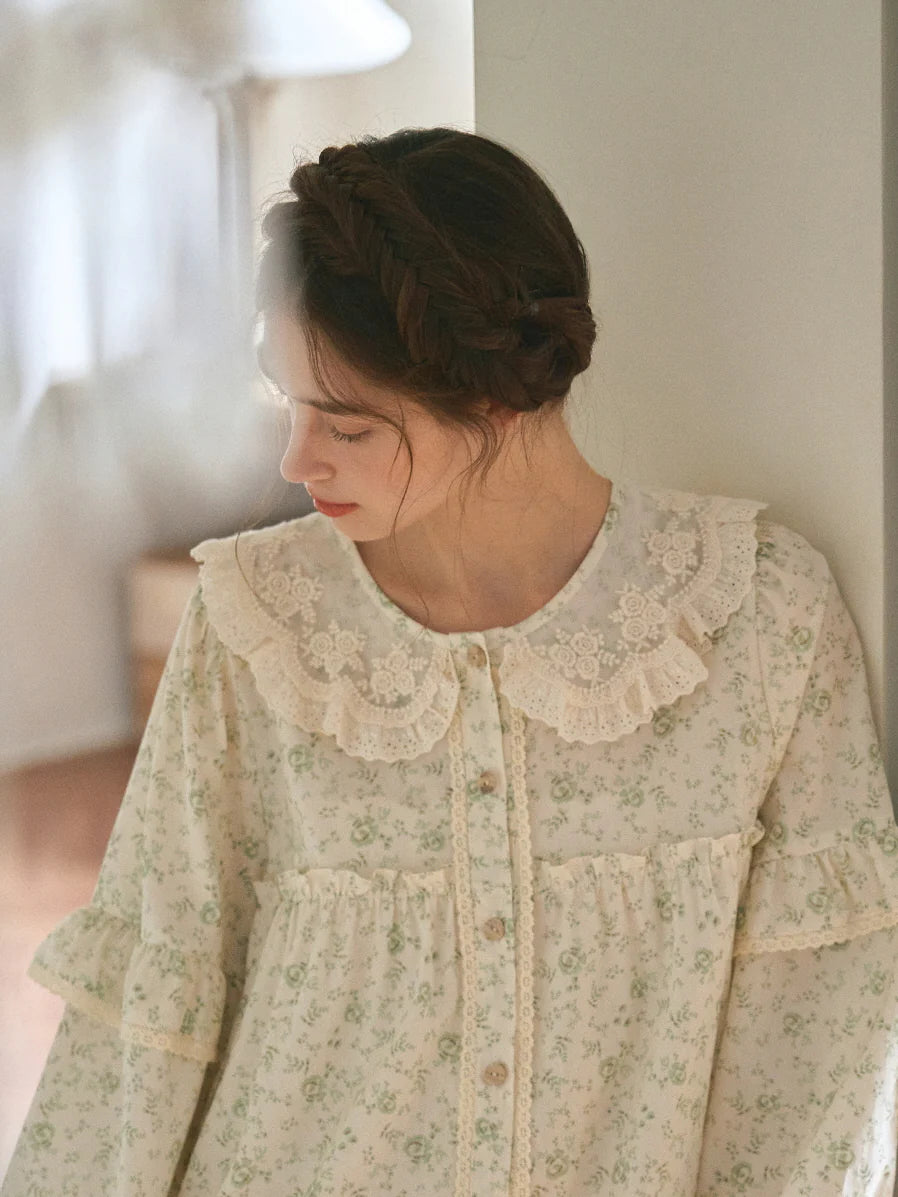 Green Garden Morning Gown