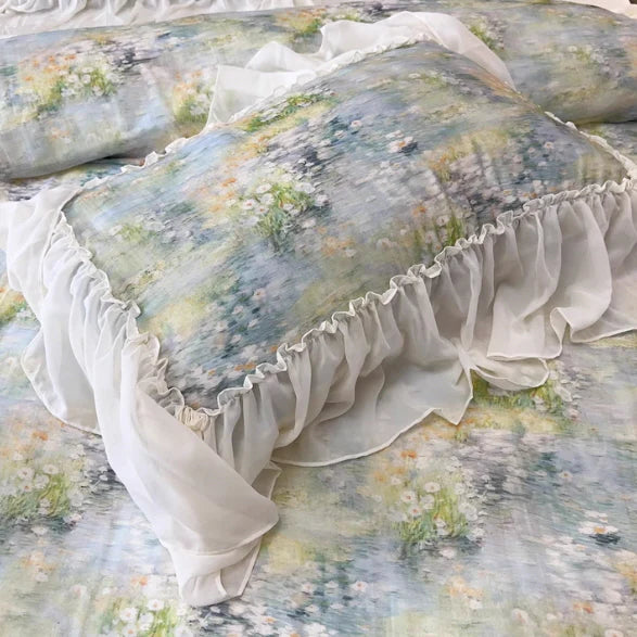 Pastel Garden Ruffle Bedding Set