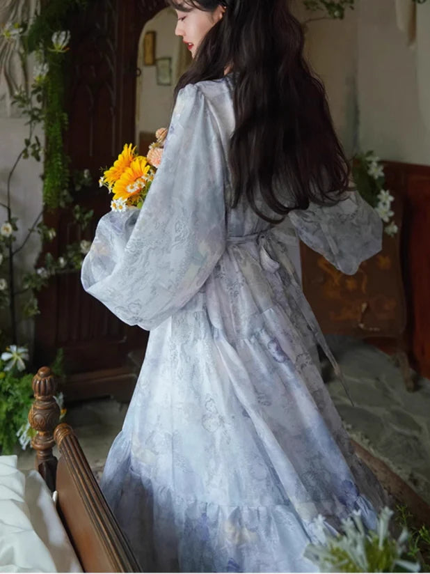 Whimsical Blue Butterfly Dress