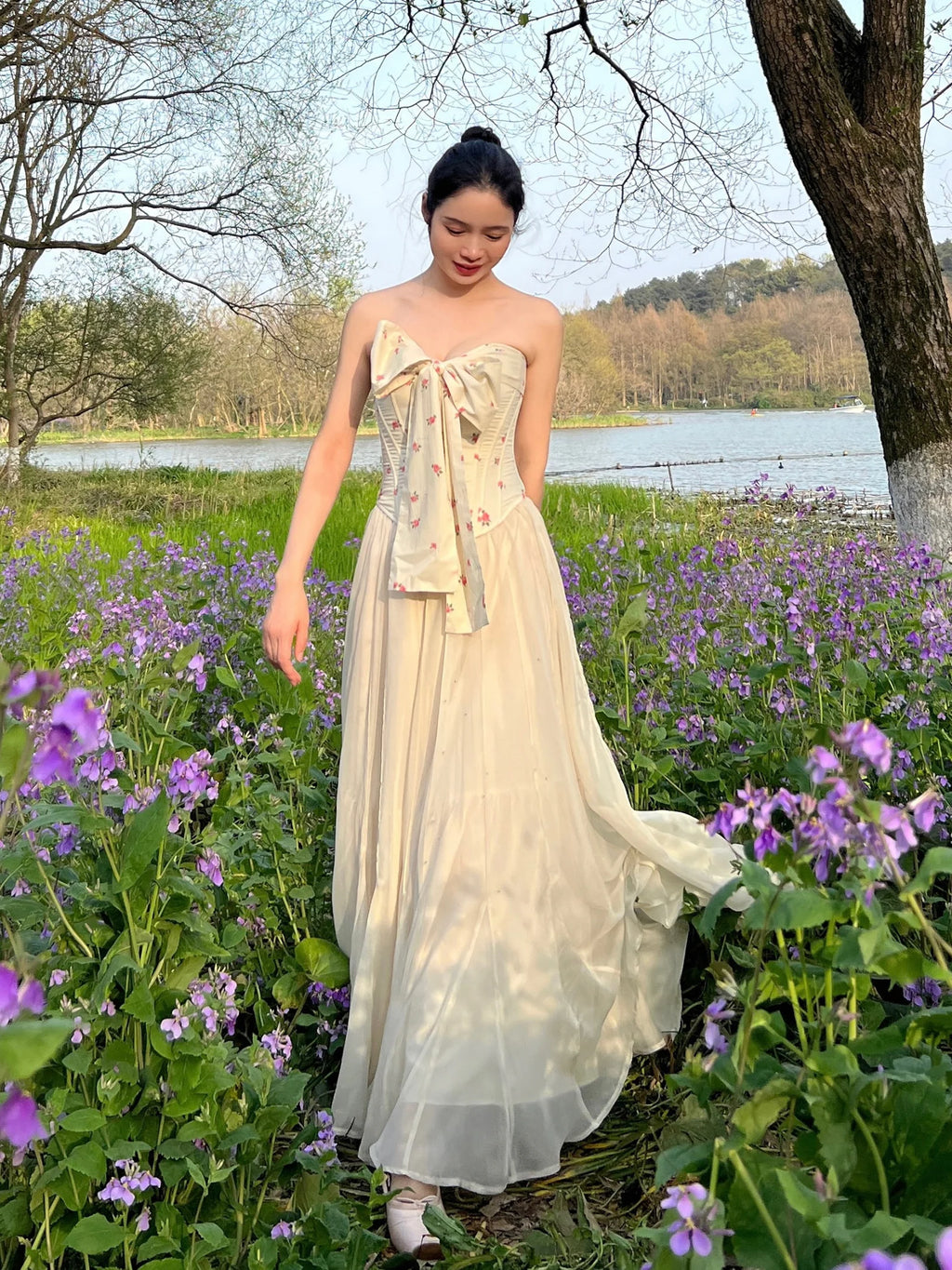 High-Waisted Fairy Chiffon Maxi Skirt