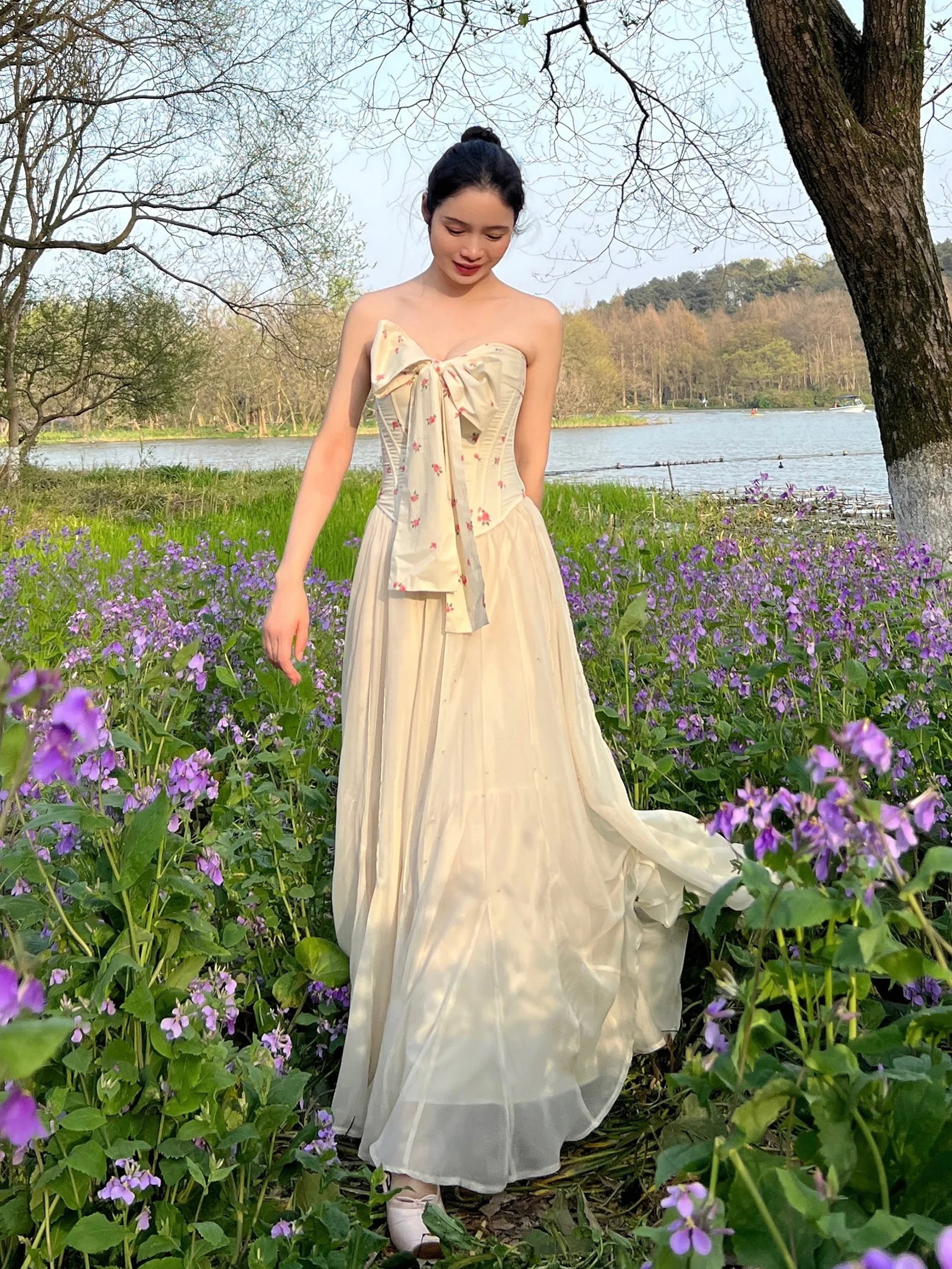 High-Waisted Fairy Chiffon Maxi Skirt