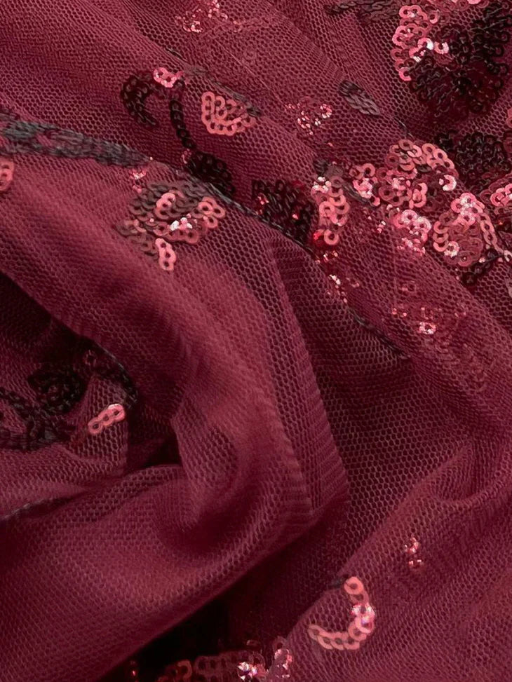 Midnight Rose Sequin Tulle Gown