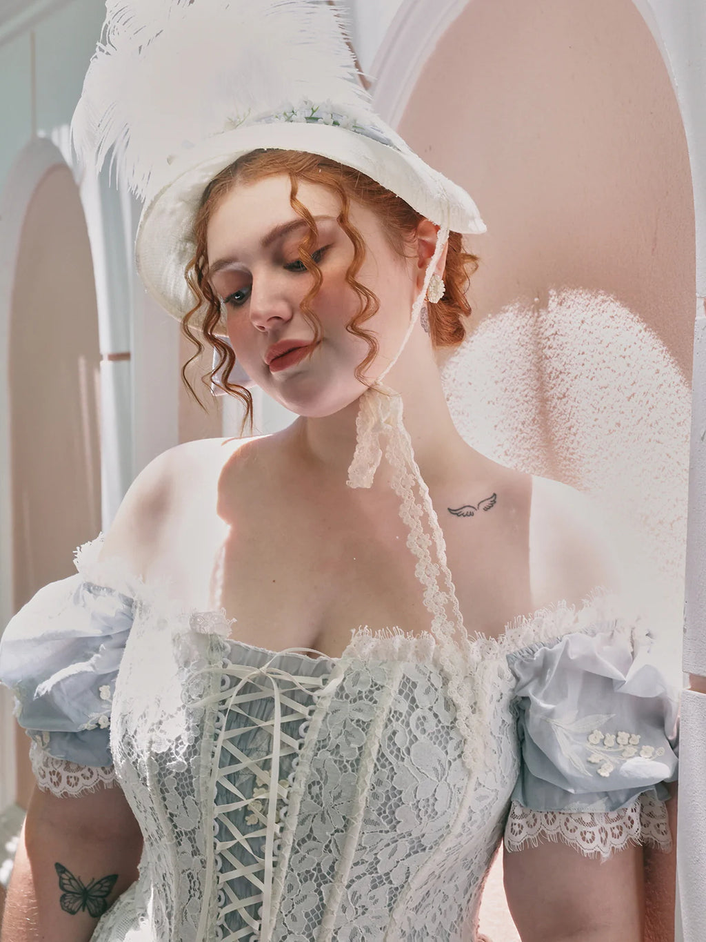 Regency Garden Lace Corset Dress