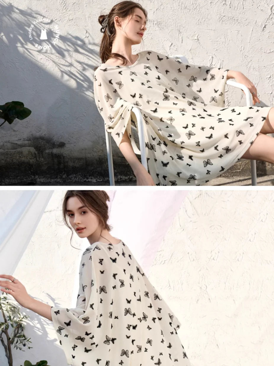 Butterfly Dream Nightgown with Slip Set