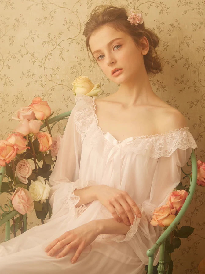 Ethereal Lace Romance Nightgown