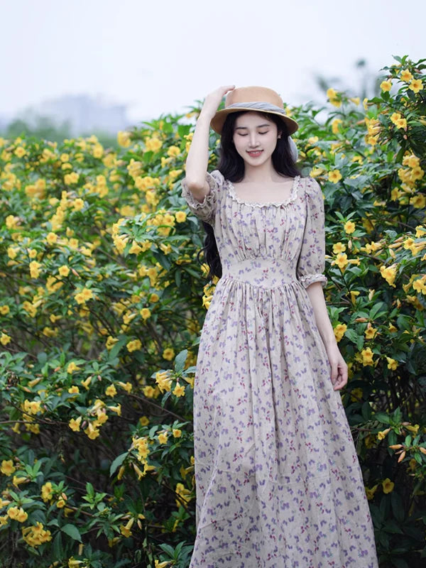 Spring Blossom Vintage Lace Dress