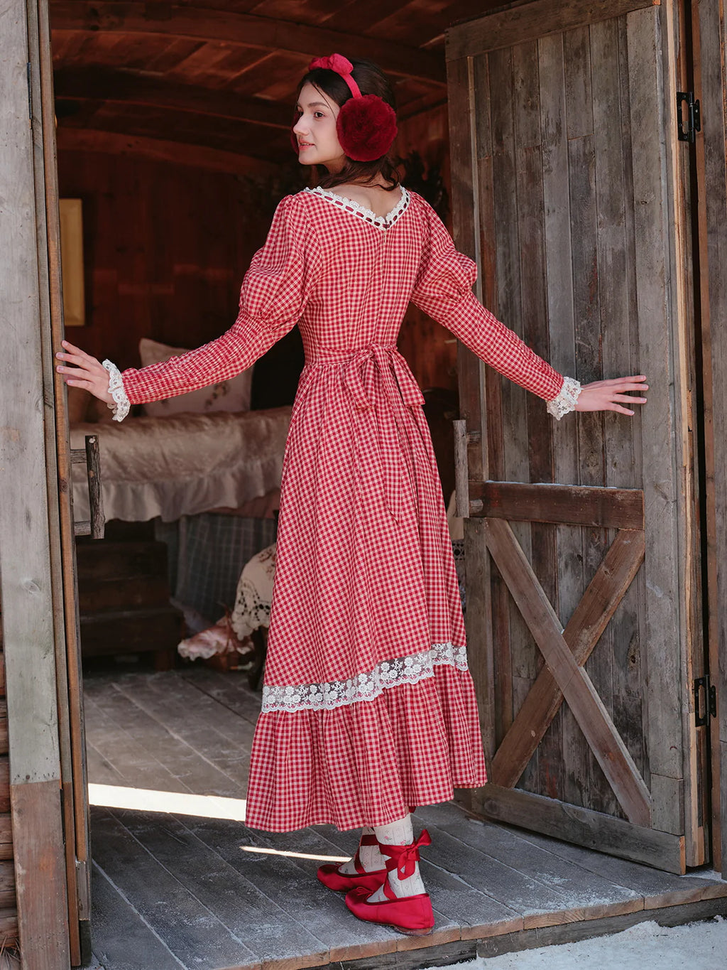 Romantic Angel Print Lace Corset