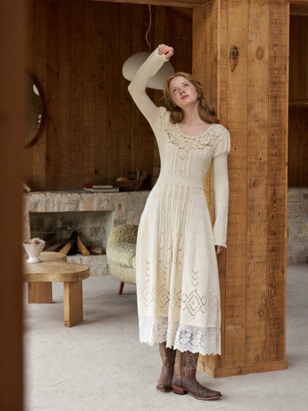 Enchanted Rose Vintage Knit Dress