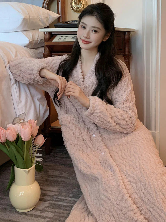 Romantic Velvet Winter Robe