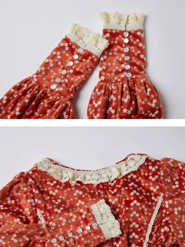 Autumn's Flaming Whisper Dress