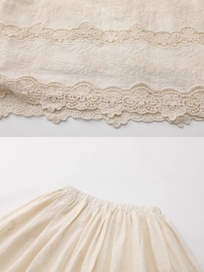 Lace Garden Cotton Petticoat Skirt