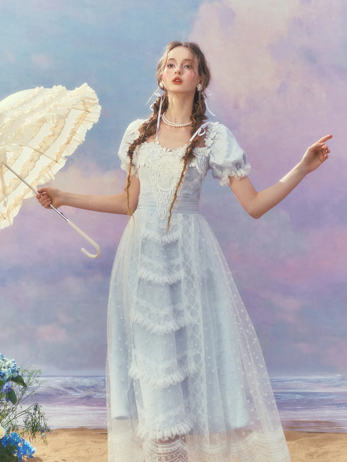Ethereal Princess Vintage Lace Dream Dress