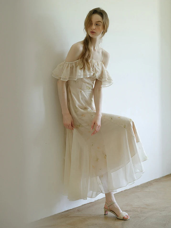 Ethereal Whispers Off-Shoulder Fairy Dress