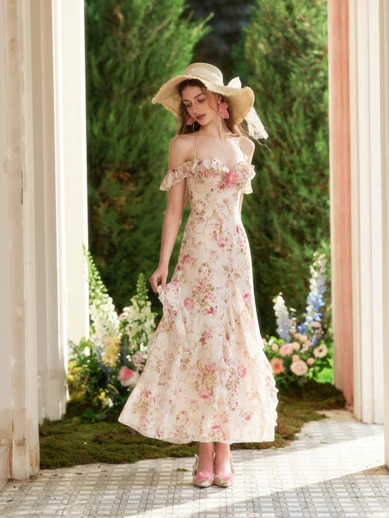 Rose Ruffle Bloom Dress