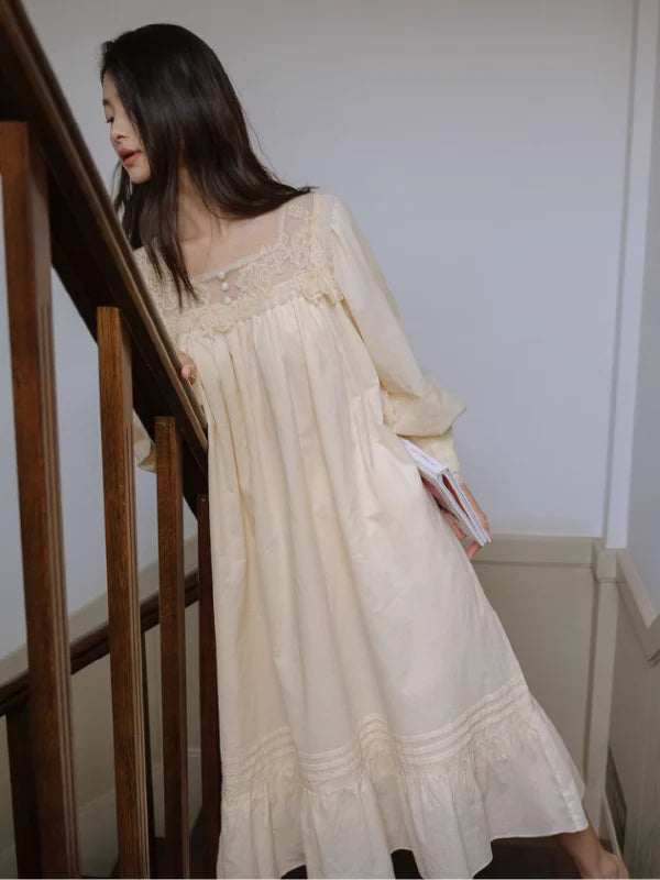 Vintage Sunrise Lace Dream Nightgown