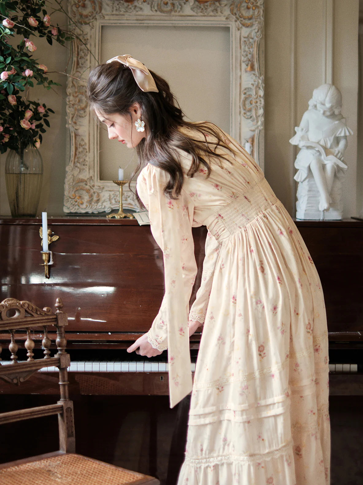 Whispering Roses Vintage Lace Dress