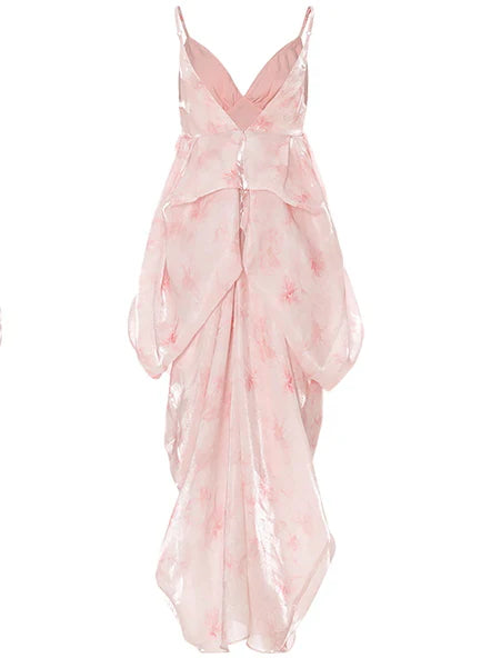 Emmeline Pink Floral Maxi Dress