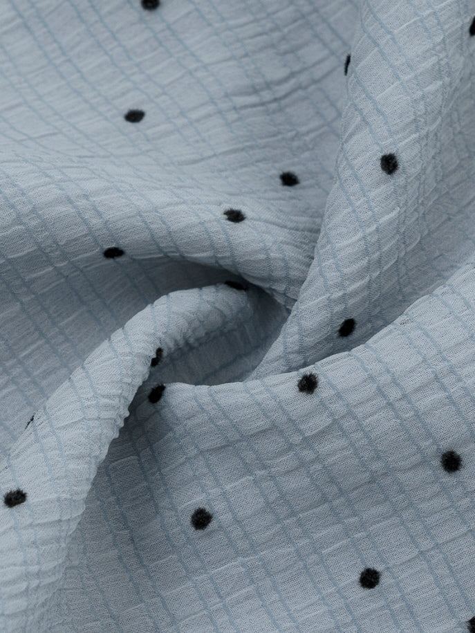 Blue Polka Dot Halter Maxi Dress