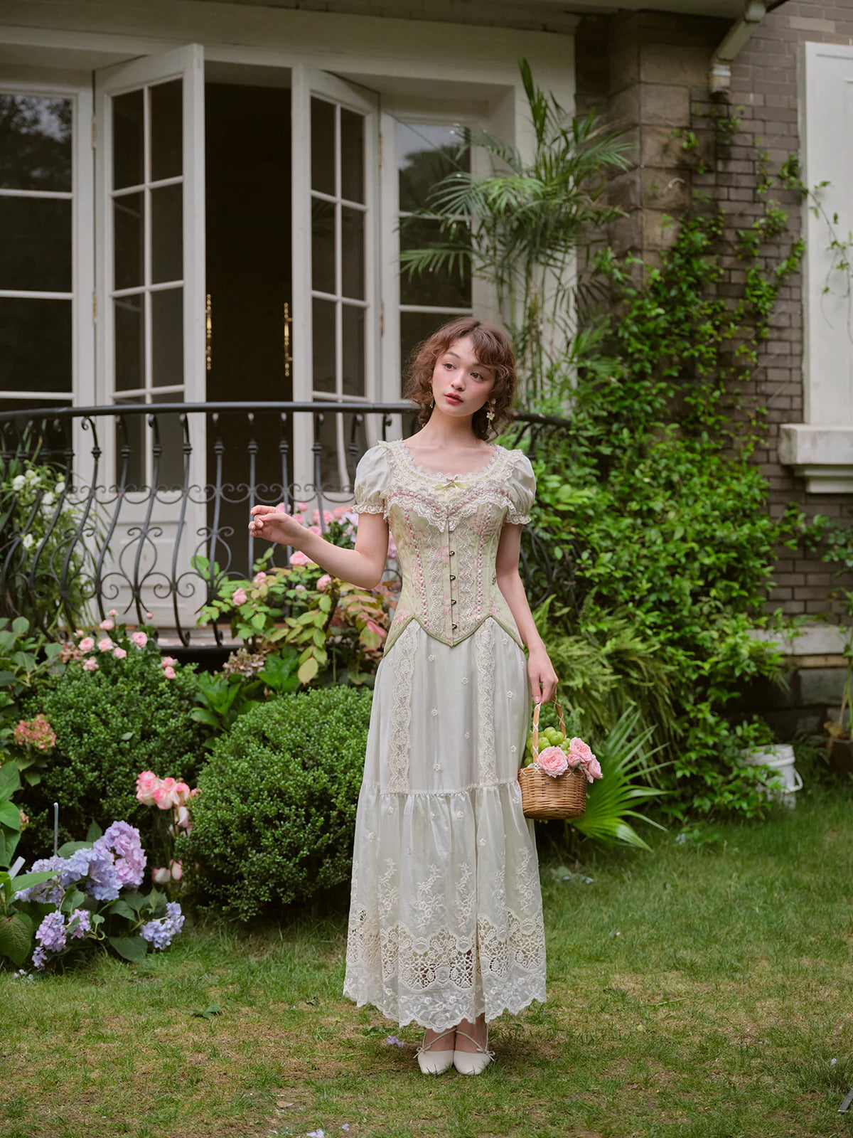 Olivia's Elegant Garden Mint Dress