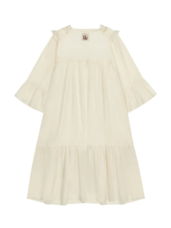 Lace Collar Cotton Lounge Gown