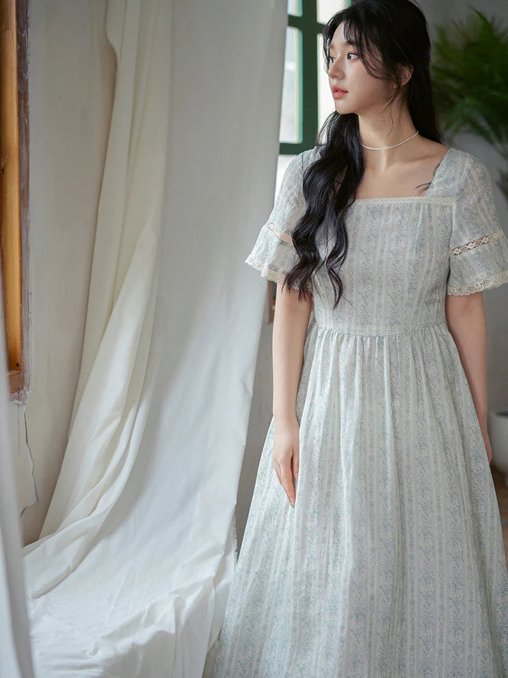 Emily's Sky Blue Floral Print Dress